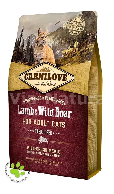 CARNILOVE LAMB & WILD BOAR STERILISED 2 KG